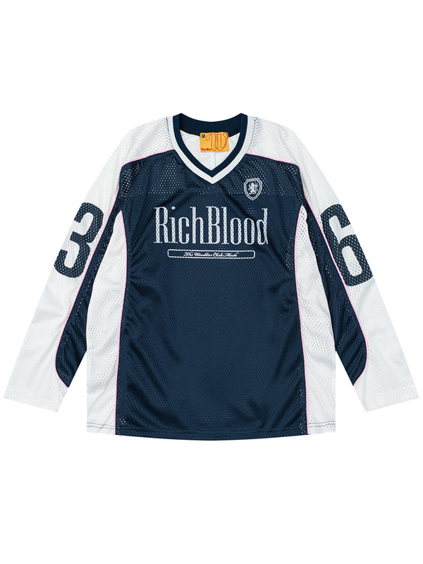 Long Sleeve Mesh Jersey – Breathable Polyester Streetwear Tops