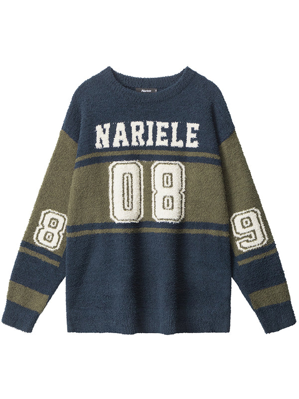 Streetwear Vintage Varsity Style Unisex Knitted Pullover Sweaters