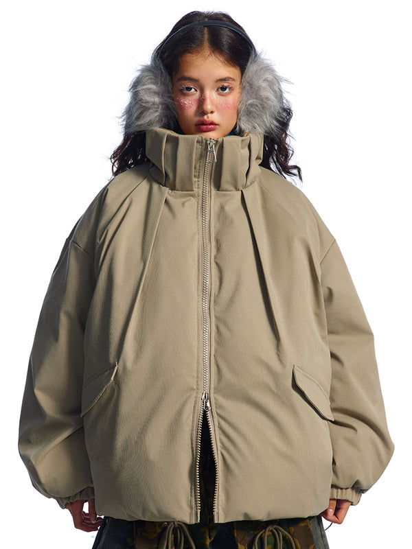 High Neck Oversized Puffer Jackets Winter Windproof Coats