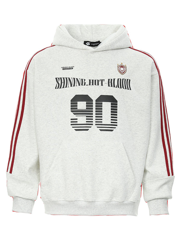 Stylish Vintage Graphic Athletic Side Striped Pullover Hoodies