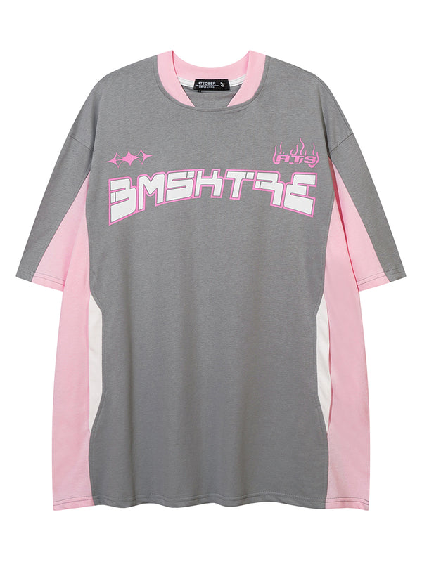 Colorblock Streetwear T-Shirt – Unisex Harajuku Graphic Tee