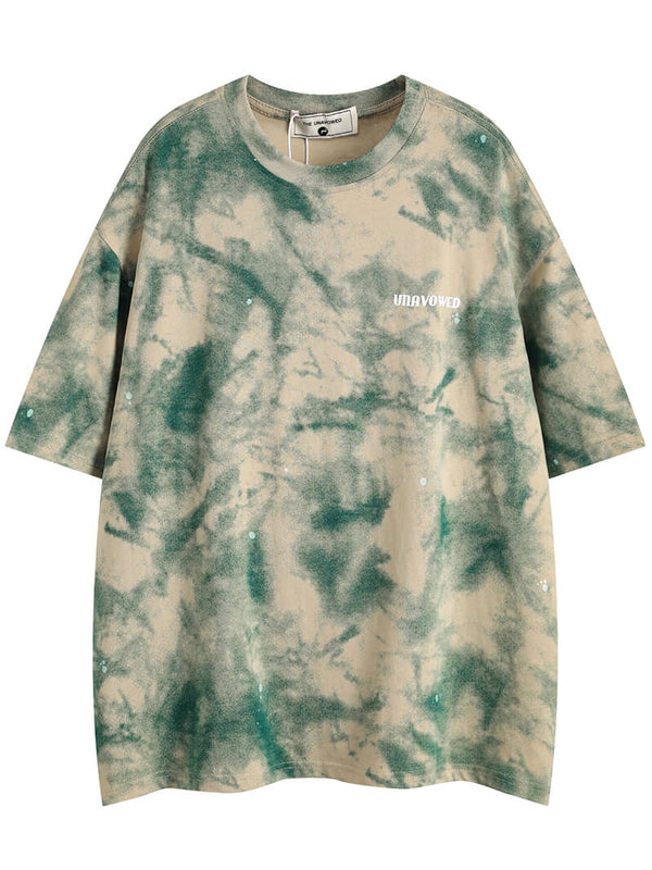 High Street Tie Dye Hip Hop Vintage Gradient Oversized Tshirts