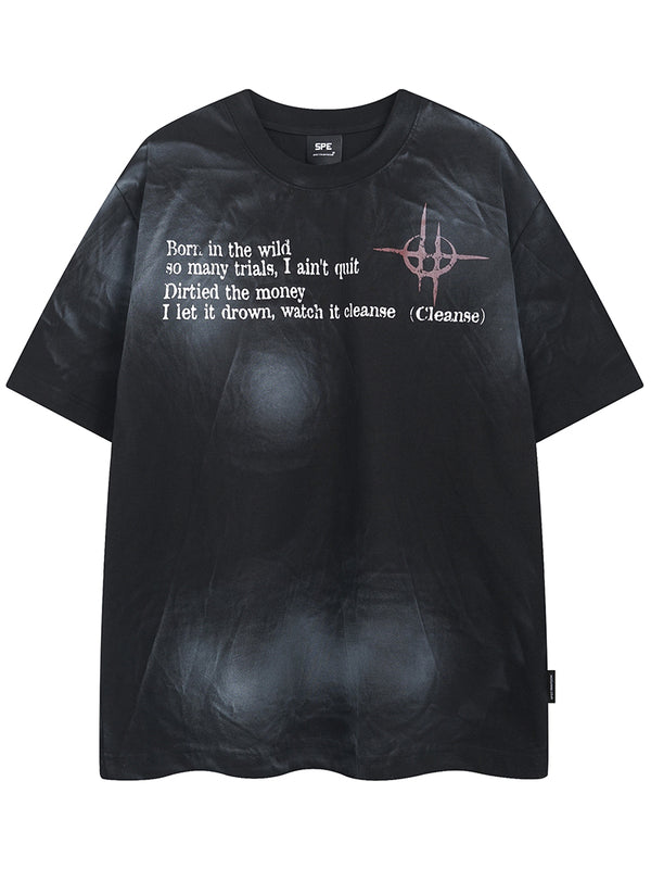 Vintage Washed Streetwear T-Shirt – Winged Pig Graphic Tee