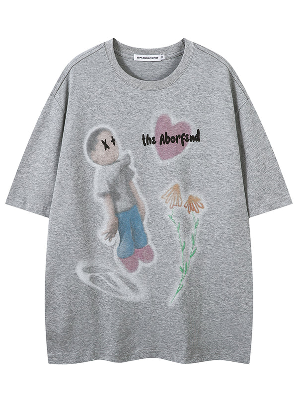 Oversized Graphic T-Shirt – Artistic Casual Cotton Streetwear Style