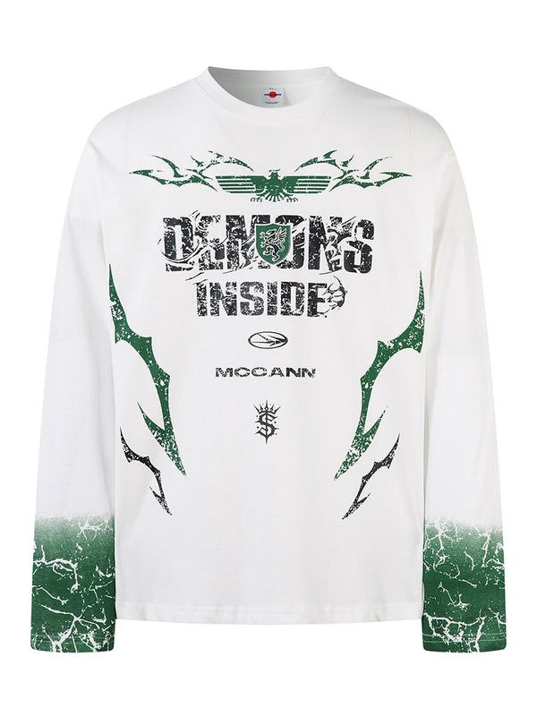 Streetwear Graphic T-Shirts – Oversized Fit, Cotton, Gradient Sleeve