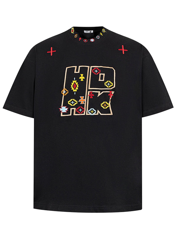 Ethnic Embroidered Graphic Oversized T-Shirts – Casual Streetwear Tee