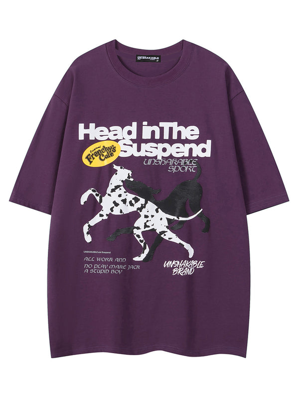 Streetwear Trendy Oversized Dog Graphic Tees Casual T-Shirts