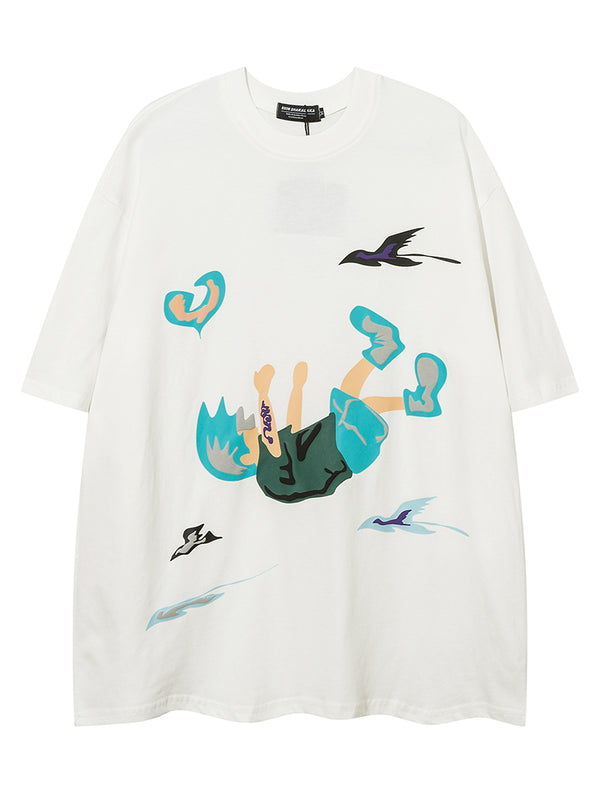 Oversized Graphic T-Shirts Unisex Casual Streetwear Tops Tees
