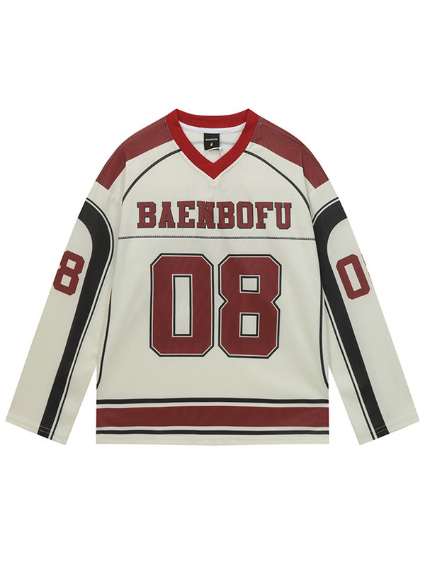 Long Sleeve T-Shirt Jersey Style – Breathable Mesh, Streetwear Top