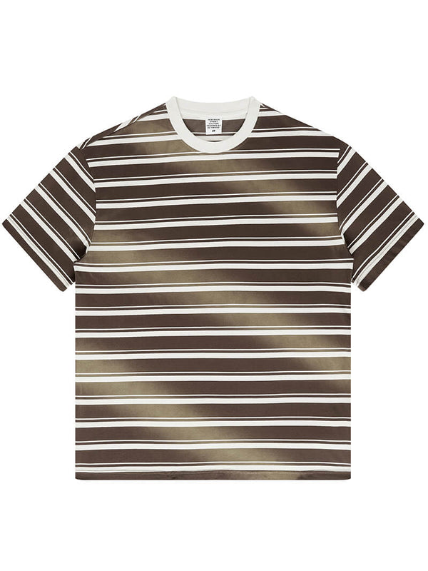 Gradient Striped Monkey Washed Streetwear Unisex Tshirts