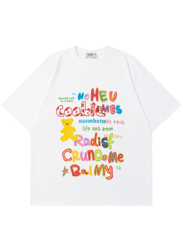 Streetwear Graffiti Graphic T-Shirt – 100% Cotton Heavyweight Tee