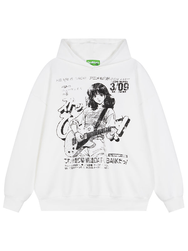 Streetwear Oversized Anime Graphic Pullover Hoodies Hooded Sweatshirts