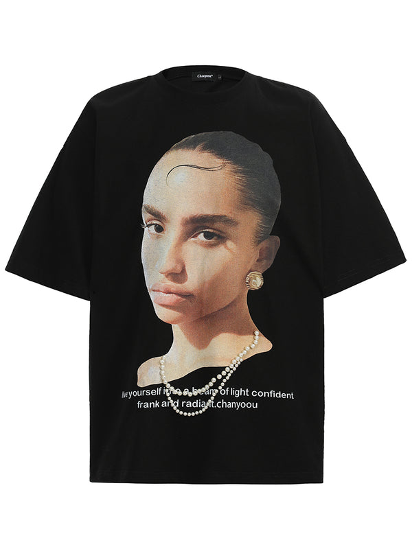 Streetwear Artistic Portrait Graphic T-Shirt Casual Cotton Tees