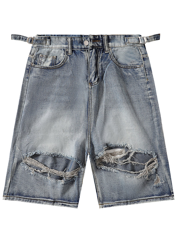 Ripped Hole Distressed Streetwear Denim Shorts Jeans