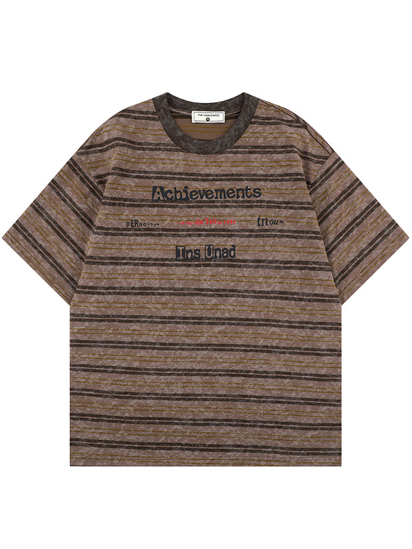 Stylish Striped Graphic T-shirt – Casual Fashion with Bold Stripes