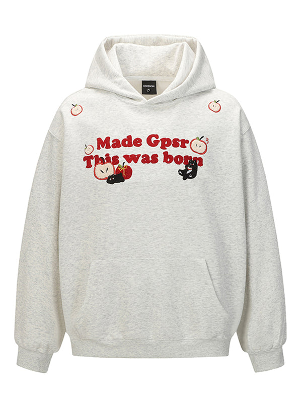 Embroidered Hoodies – Heavyweight Cotton Blend Pullover Sweatshirts