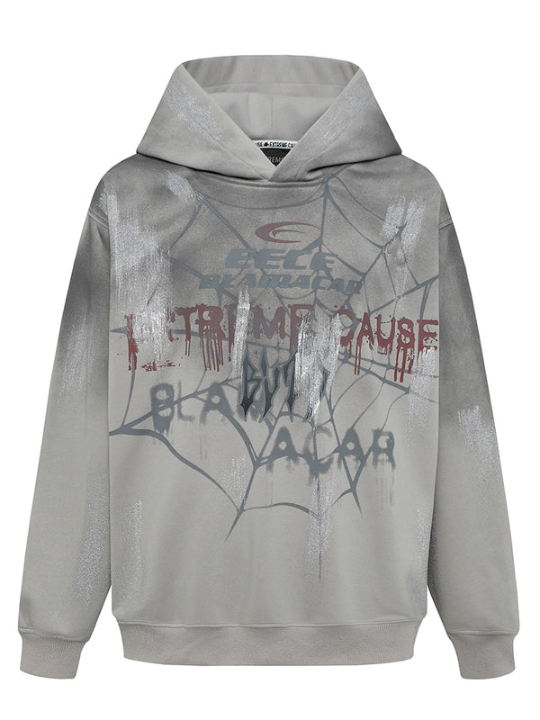 Urban Streetwear Distressed Graphic Pullover Hoodies