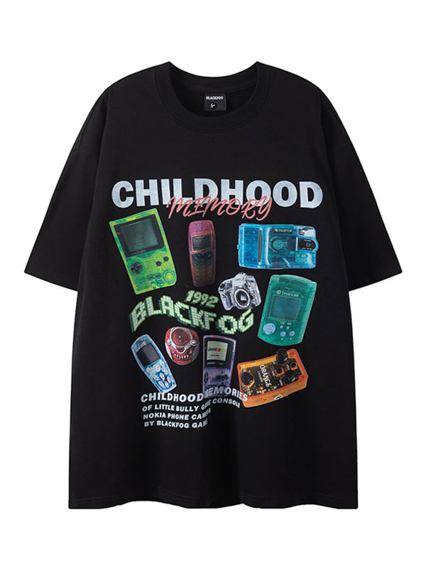 Childhood Game Graphic Printed Streetwear Cotton Tshirts