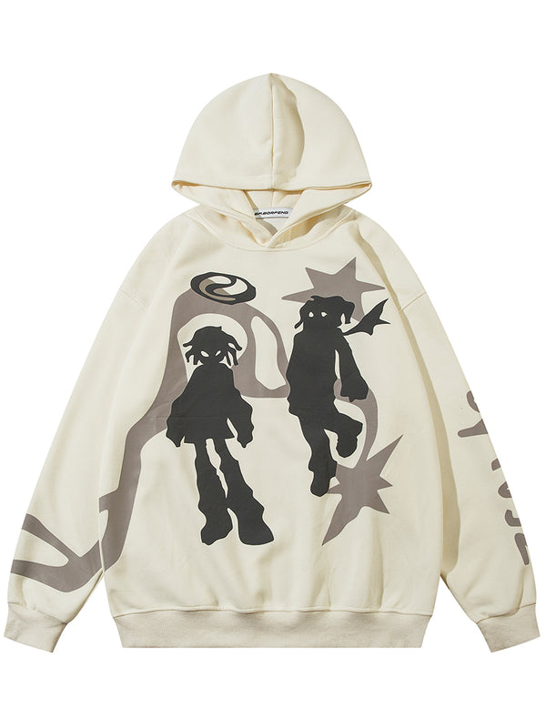 Streetwear Graphic Foaming Printed Oversized Pullover Hoodies