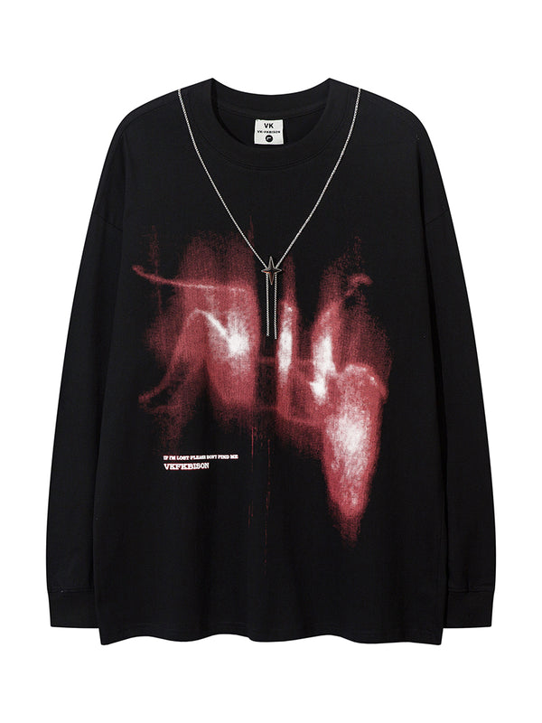 Streetwear Oversized Falling Girl Graphic Casual Cotton T-Shirts