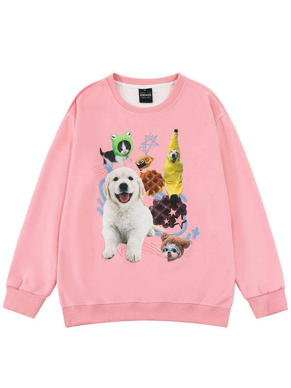 Streetwear Oversized Cute Graphic Printed Sweatshirts