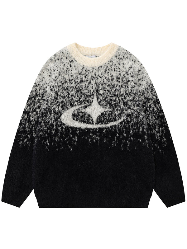 Fuzzy Fluffy Gradient Pullover Jumper Streetwear Sweaters