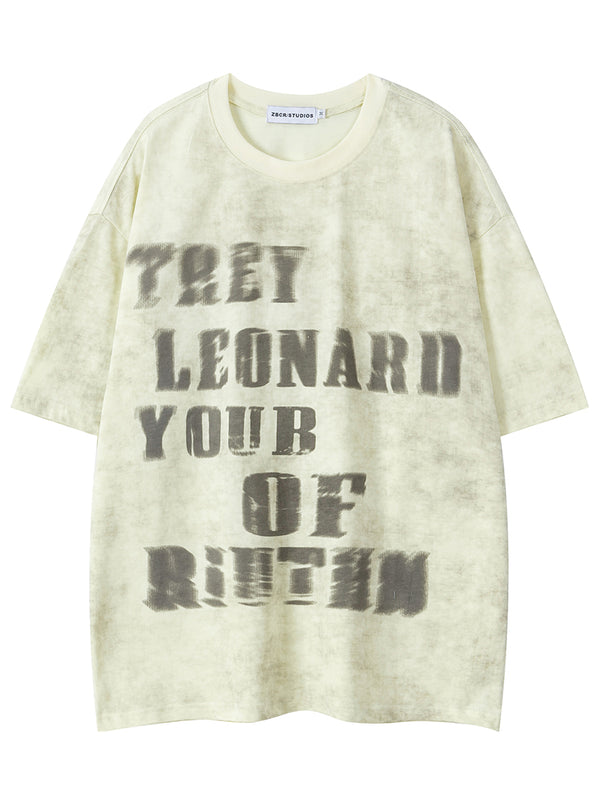 Streetwear Tie Dye Vintage Graphic Casual Washed T-Shirts