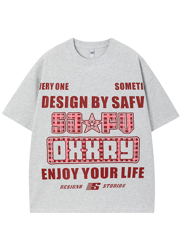 Oversized Graphic T-Shirt - Casual Streetwear Short Sleeve Cotton Tee
