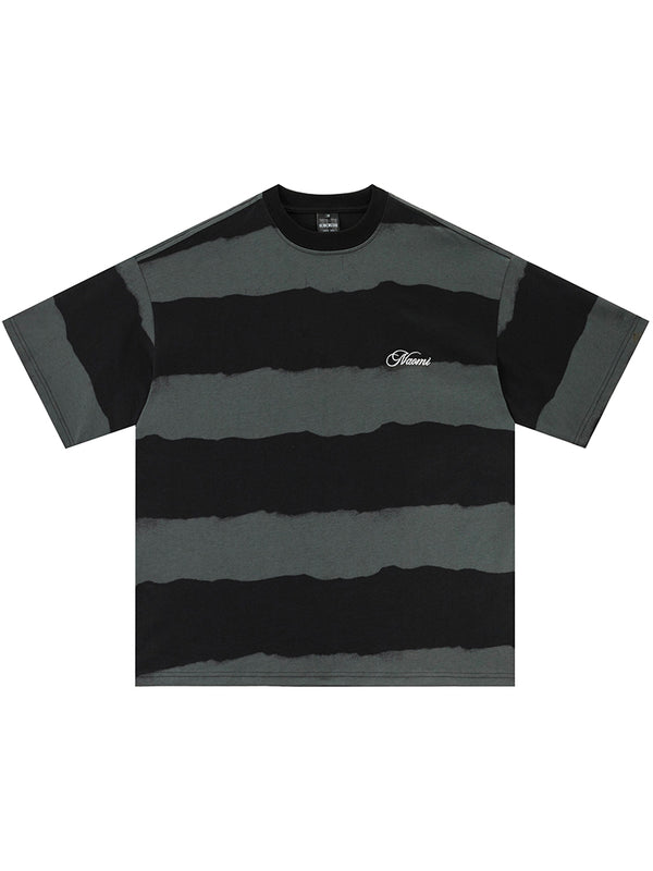 Streetwear Thick Striped Casual T-Shirts - Trendy, Unique