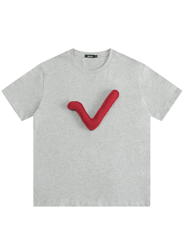 Streetwear 3D Embroidered Graphic Tee – Casual Cotton T-Shirts