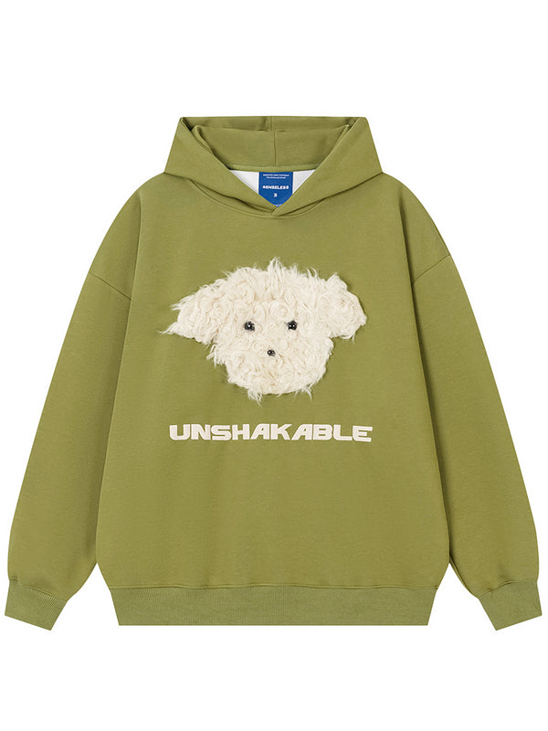 Streetwear 3D Fluffy Teddy Dog Cozy Oversized Pullover Hoodies