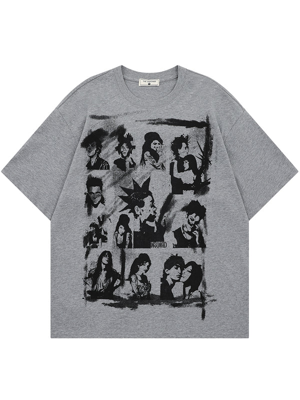 Artistic Graphic Oversized T-Shirt – Retro-Inspired Streetwear Tee