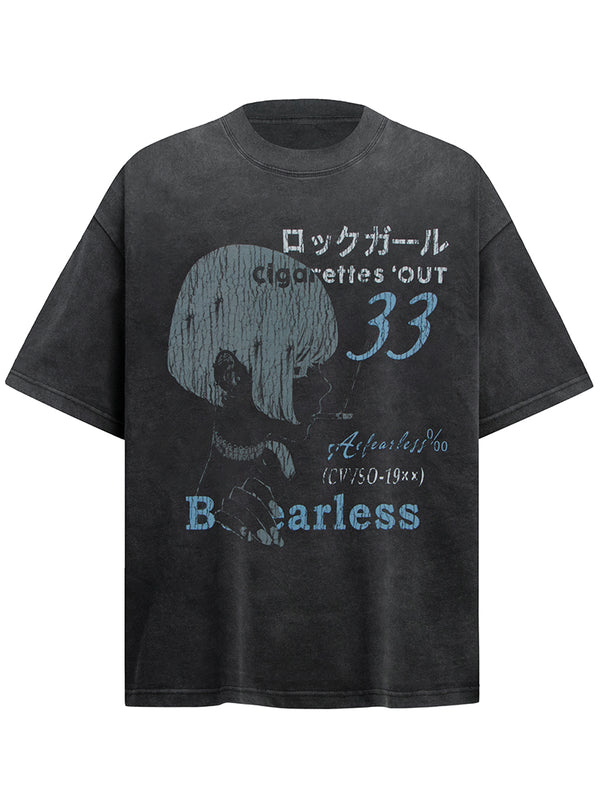 Vintage Graphic Oversized T-Shirt – Unisex Artistic Streetwear Tee
