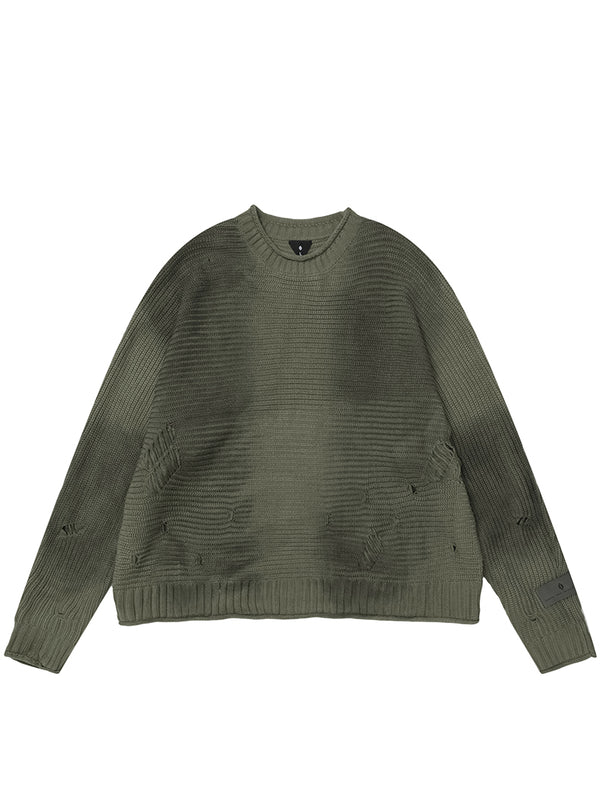 Streetwear Grunge Distressed Hole Oversized Knitted Sweaters